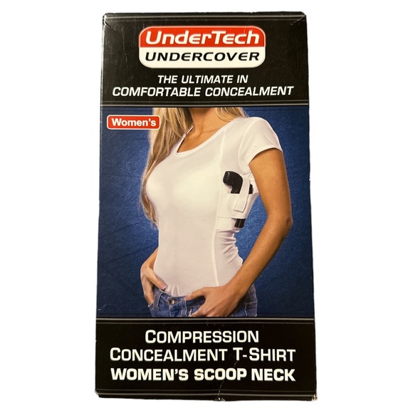 Undertech UnderCover Compression Scoop Neck Concealment Shirt Womens M NIB - Picture 1 of 6